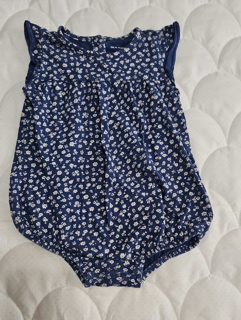 Old Navy Dark Blue Floral Infant Dress